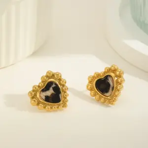 Love heart stud earrings