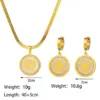 Wholesale Jewelry Simple Style Classic Style Geometric Titanium Steel Plating Jewelry Set Cable Chain
