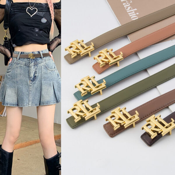 oly-eb31fb52a21414efb3768b5865a71003 Wholesale Letter genuine leather women's belt cowhide belt