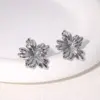 304 Stainless Steel Flower PVD Coated 18K Real Gold Plated 18K Gold Sweet Simple Style Waterproof Non Tarnish Plating Ear Studs