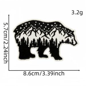 Scenery bear cloth sticker 8#