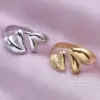 Wholesale Ion Plating (IP) Real Gold Plated 18K Gold Heart Shape 304 Stainless Steel Simple Style Waterproof Non Tarnish Open Rings
