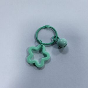 Mint green five-pointed star + card ring +14 Bell