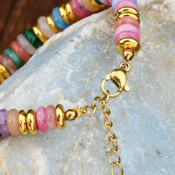 Wholesale Vacation Round Stone Hematite Waterproof Non Tarnish Beaded Women's Bracelets