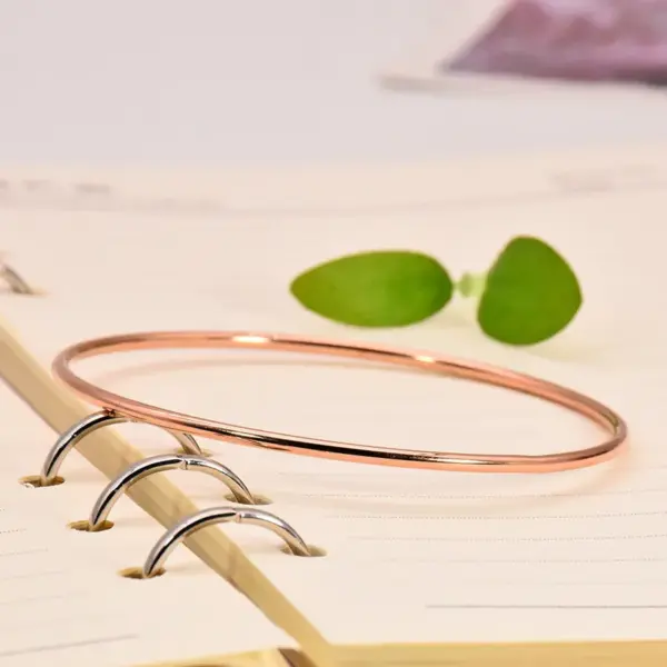 Wholesale PVD Coated Solid Color Stainless Steel Simple Style 304 Stainless Steel Bangle