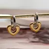 Wholesale Vintage Style Simple Style Geometric Heart Shape Mixed Metal 304 Stainless Steel 18K Gold Plated Ear Studs