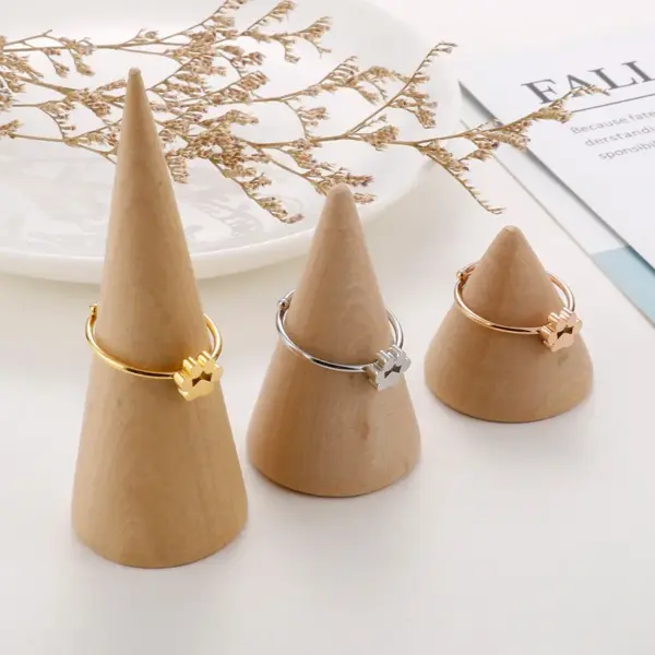 Wholesale 304 Stainless Steel Paw Print PVD Coated 18K Real Gold Plated Waterproof Non Tarnish