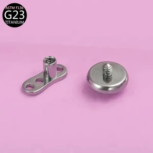 Wholesale Titanium Alloy Flat Bottom Implant Bone Screw Locking Bone Nail F136 Piercing Jewelry Skin Grafting Nail Simple Style Unisex