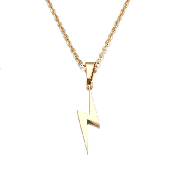 Wholesale Lightning Stainless Steel Pendant Necklace Clavicle Chain