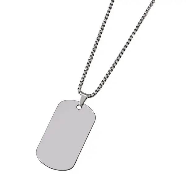 Wholesale Jewelry Retro Classic Style Geometric Customization Laser Engraving 201 Stainless Steel Plating Pendant Necklace Chain-free