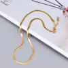Wholesale PVD Coated 18K Real Gold Plated Rose Golden Printing 304 Stainless Steel Waterproof Non Tarnish Inlay Inlaid Necklace