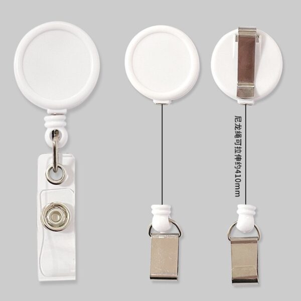 Wholesale 2.5CM plastic retractable easy pull buckle certificate badge work card easy pull built-in cable