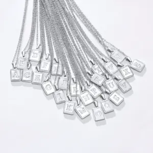 E Letter Steel Color with Chain Length 45cm