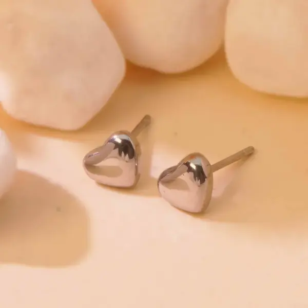 Ion Plating (IP) 18K Gold Plated Heart Shape 304 Stainless Steel Classic Style Waterproof Non Tarnish Jewelry Set