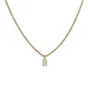 Stainless Steel 18K Gold Plated Simple Style Plating Letter Pendant Necklace