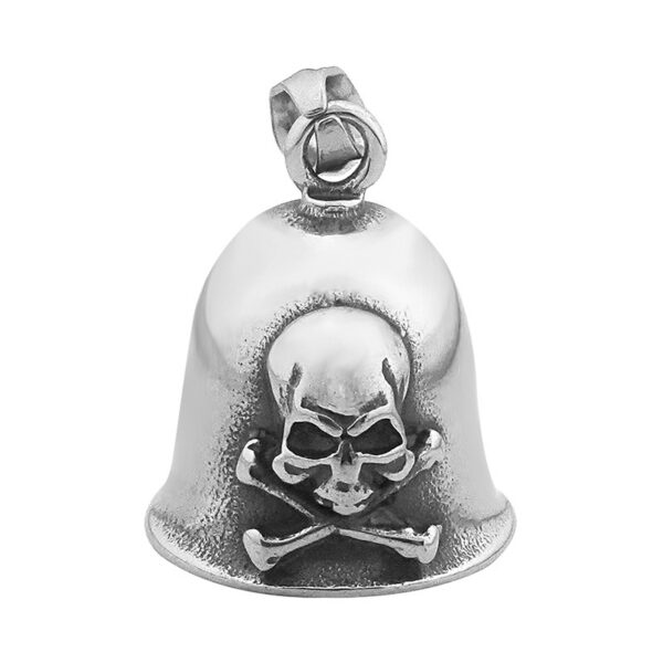 Wholesale Cross-border new stainless steel skull bell casting polished oil titanium steel lucky bell source factory