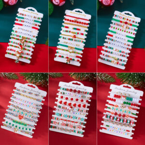 oly-eb8c900fe182c054fc8f9d4ce77569d0 Wholesale Christmas Multi-Layer Bracelet Set