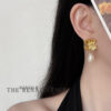 Wholesale vintage Antique Baroque Freshwater Pearl Earrings Collection Retro Court Style Fritillaria Flower Ear Jewelry