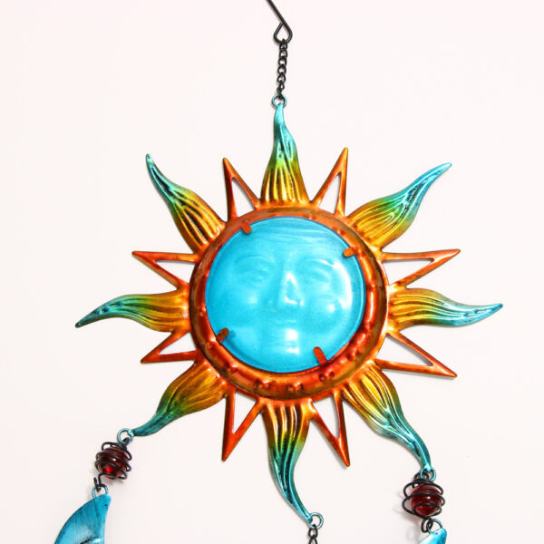 Wholesale New Sun wind chime moon metal pendant glass painted pendant creative home garden pendant spot