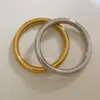 PVD Coated Real Gold Plated 16K White Plating Solid Color 304 Stainless Steel IG Style Simple Waterproof Non Tarnish Bangle