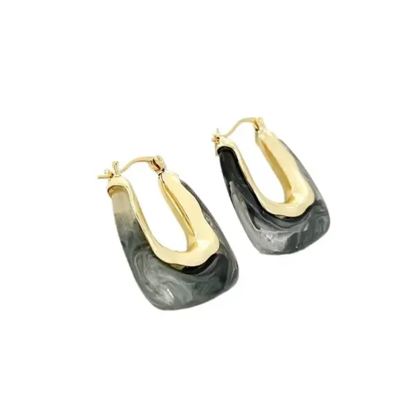 Wholesale 1 Pair Modern Style U Shape Irregular Plating Copper 18k Gold Plated Earrings