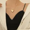 Wholesale Fashion Heart Shape Titanium Steel Plating Necklace 1 Piece