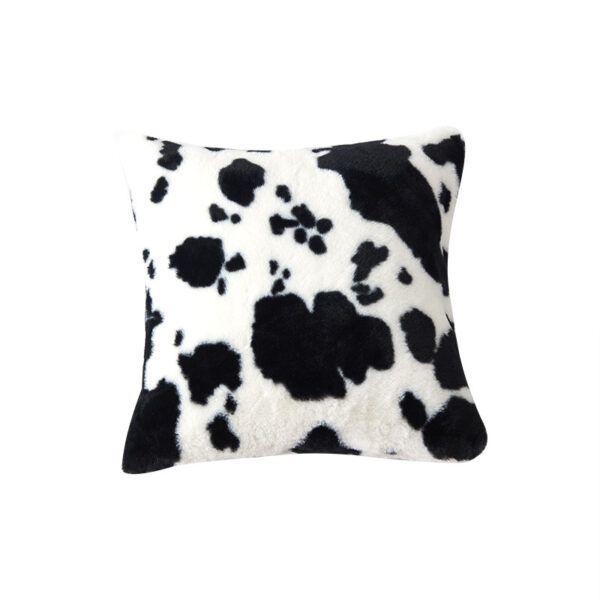 Wholesale new cow flower plush design double-sided pillow cover a generation of hair home sofa cushion cover without core