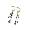 Wholesale Tassel Yellow Jade and Turquoise Earrings