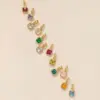 Wholesale 304 Stainless Steel Geometric PVD Coated Zircon 18K Real Gold Plated Simple Style Classic Style Waterproof Non Tarnish Plating Inlay