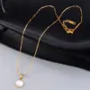 oly-ebad60f4a734e96b26ea020c917364f3 Wholesale PVD Coated Real Gold Plated 18K Gold Heart 304 Stainless Steel Titanium Steel Waterproof Non Tarnish 304 Stainless Steel Titanium Steel Necklace