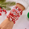 oly-ebadc500d8c9e8e2bc26ff21b7268caf Wholesale Christmas 10-piece Letter Elastic Beaded Bracelet