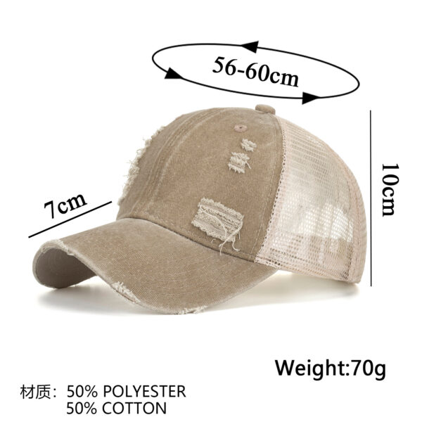 Wholesale Cross-border hat spring and summer hole washing net cap cap casual sunscreen sun hat baseball cap B1142
