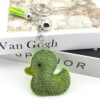 Wholesale cartoon animal duck key chain rhinestone small yellow duck key chain