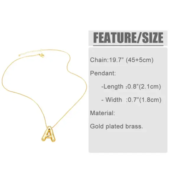 Wholesale Simple Style Letter Copper Plating Pendant Necklace