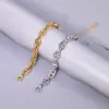 Wholesale 304 Stainless Steel Solid Color Ion Plating (IP) 18K Real Gold Plated Basic Waterproof Non Tarnish Patchwork Plating Gold Silver Bracelets