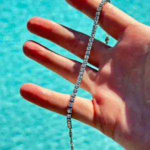 Wholesale Simple Style Geometric 304 Stainless Steel 18K Gold Plated Zircon Stainless Steel Bracelets In Bulk