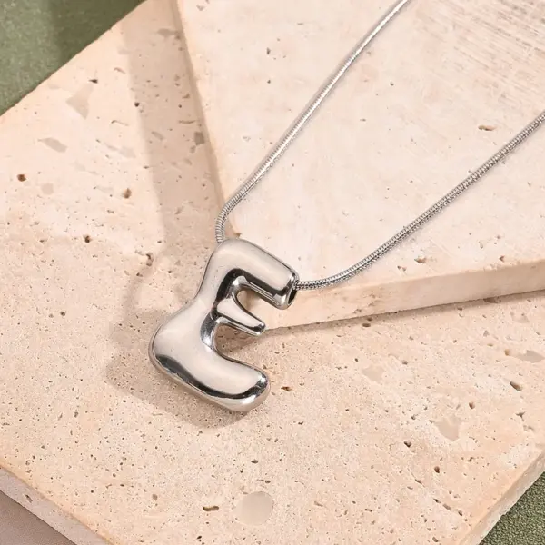 Wholesale Jewelry Casual Modern Style Simple Style Letter 304 Stainless Steel Handmade Polishing Snake Chain Pendant Necklace