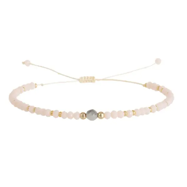 Wholesale Simple Style Geometric Natural Stone Knitting Drawstring Bracelets