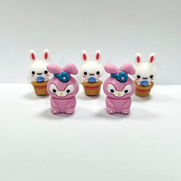 oly-ebcd1f96ff3d4c60f77004a41ecf8295 Wholesale New cross-border product: 3D silicone rabbit epoxy beads, food-grade baby teething beads, DIY jewelry accessories.