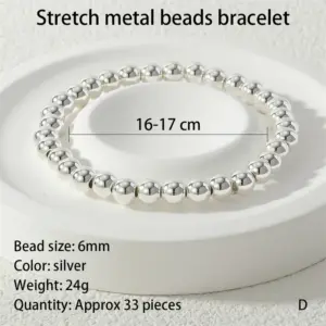 BR0841-White silver-6mm