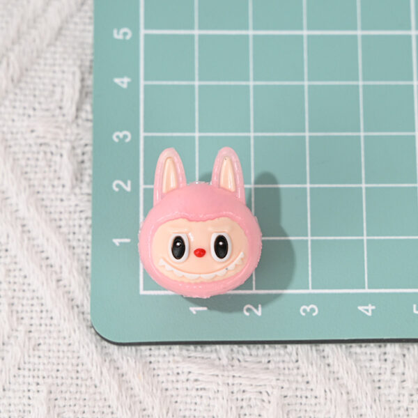 Wholesale New soft rubber cartoon pull cloth head straight hole beads DIY mobile phone chain accessories children bracelet beads