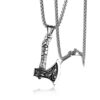 oly-ebdc05246ed877ed04fe35b08a3779c2 Wholesale 2023 European and American Foreign Trade Jewelry Viking Celtic Wolf Axe Stainless Steel Necklace Pendant Personality Necklace