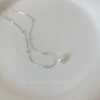 oly-ebdc5bd5da30da32b3ac3d0891006c79 Wholesale Korean Style Simple Plain Silver Natural Freshwater Pearl Necklace S925 Silver Summer All-match Elegant Clavicle Chain for Girlfriend