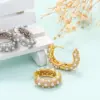Wholesale Fashion Geometric Plating Copper Zircon Copper Earrings