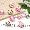 Wholesale Christmas resin clay loose beads, heavy-duty through-hole beads, DIY holiday beaded pen accessories