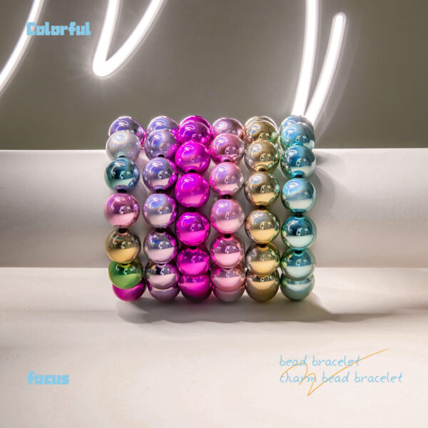 Wholesale Europe and the United States cross-border fashion personality dopamine CCB color bracelet colorful gradient beaded bracelet jewelry