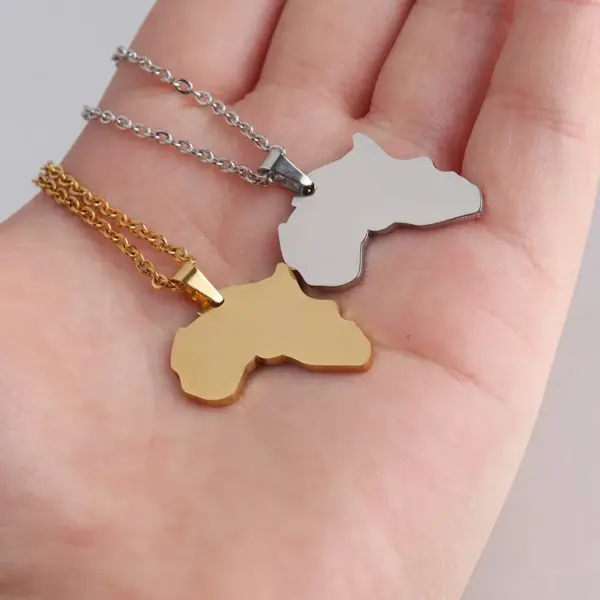 Wholesale 304 Stainless Steel Map Customization Laser Engraving PVD Coated 18K Real Gold Plated Vintage Style Waterproof Non Tarnish Plating Chain Cable Chain Lobster Trigger Clasp Closure Rose Gold Gold Silver Pendant Necklace
