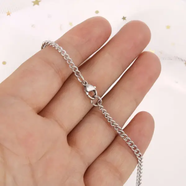 Wholesale Simple Style Letter Stainless Steel Titanium Steel Polishing Necklace 1 Piece