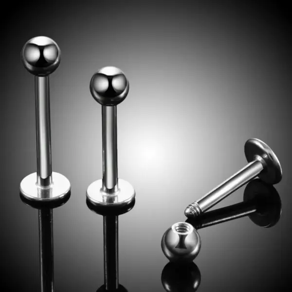 304 Stainless Steel Pointed Cone Lip Stud External Thread Piercing Jewelry Earrings Ear Bone Stud Lip Accessories Fashion Unisex Geometric Pattern