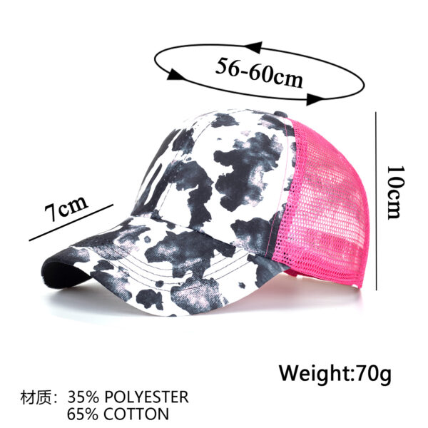 Wholesale European and American pular cross-border peaked cap with nytail braid baseball cap open ladies sunscreen breathable net cap B1153